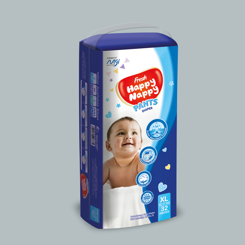 Happy Nappy Pants Diaper XL-32p (12-17kg)